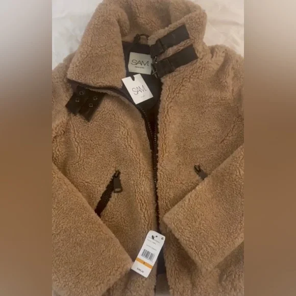NWT SAM. Sherpa Denver Jacket in Camel - Small - Picture 8 of 11